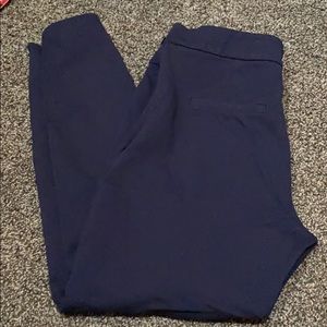Blue side zip leggings
